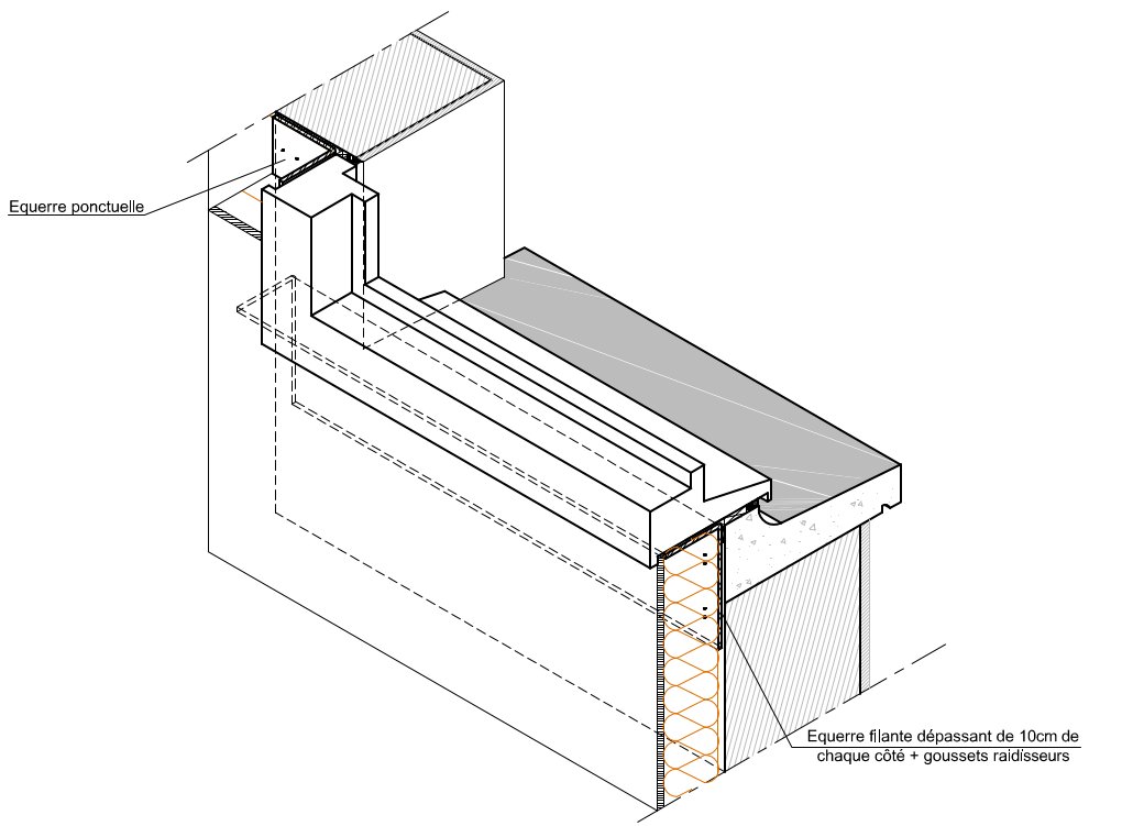 Plan technique détail menuiserie
